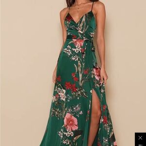 Lulus | Dresses | Still The One Emerald Green Floral Print Satin Maxi Dress | Poshmark Lulus | Dresses | Still The One Emerald Green Floral Print Satin Maxi Dress | Poshmark